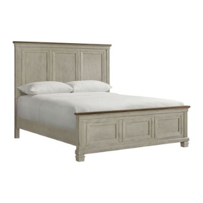 Farmington King Panel Bed in Medium Brown and Washed Stone Angle.jpg